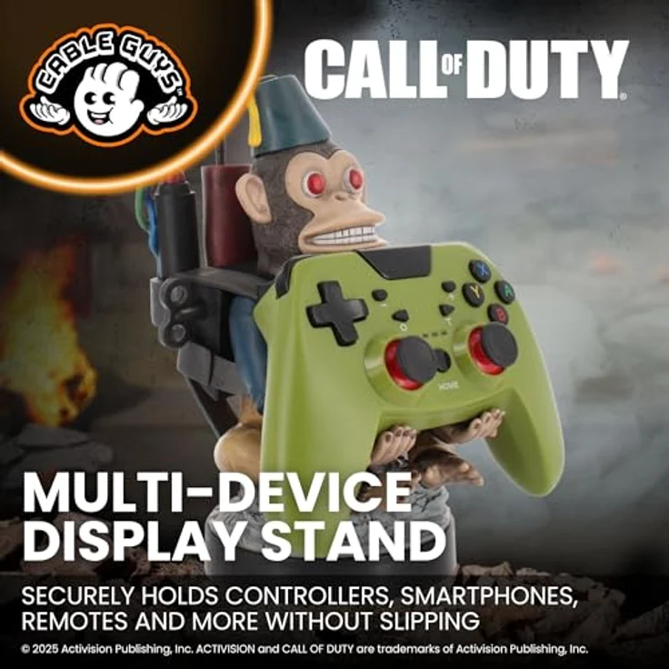 Cableguys Call of Duty Monkey Bomb Controller Halter & Handy Ständer, Gaming Zubehör für Xbox-, PlayStation- & Standard-Controller, ca. 21,5 cm hoch, offizielles Activision-Merchandise – Bild 4
