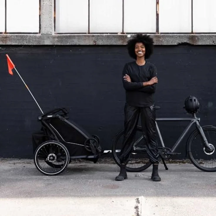 Thule Chariot Sport 2, Multifunktionaler Veloanhänger mit einhändig umwandelbarem Kinderwagen und sicherer Ein-Klick-Befestigung – Bild 8