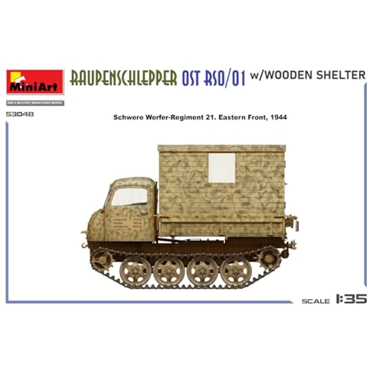 MiniArt 53048 RSO/01, Modellfahrzeug 1:35 mit Holzfahrerhaus und geätzten Messingteilen – Bild 12