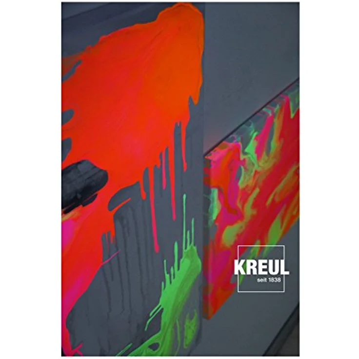 KREUL Solo Goya Triton Acrylfarbe fluoreszierend gelb, 750 ml Flasche, schnell und matt trocknend, auf Wasserbasis, in Studioqualität, gut deckend und ergiebig – Bild 5
