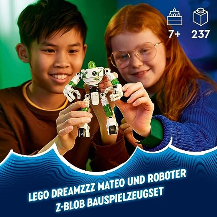 LEGO 71454 DREAMZzz Mateo und Roboter Z-Blob, kreatives Abenteuer-Spielzeug Set mit großer Roboterfigur, 2 Minifiguren, basiert auf der TV-Show, Spielzeug für Kinder ab 7 Jahren – Bild 2