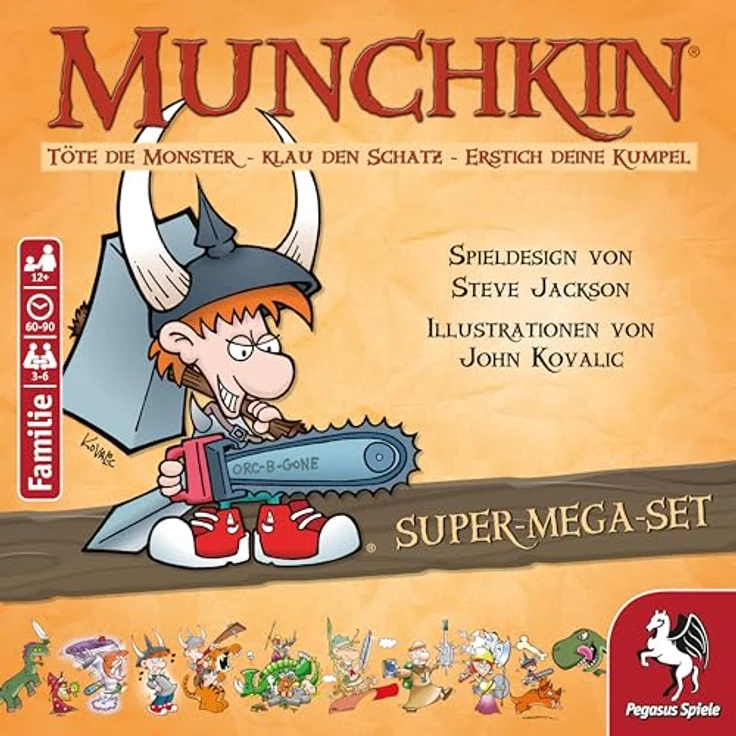 Pegasus Spiele 17035G Munchkin Fantasy Super-Mega-Set, Komplett-Set mit zehn Munchkin-Sets und acht Bonus-Boostern inbegriffen – Bild 2
