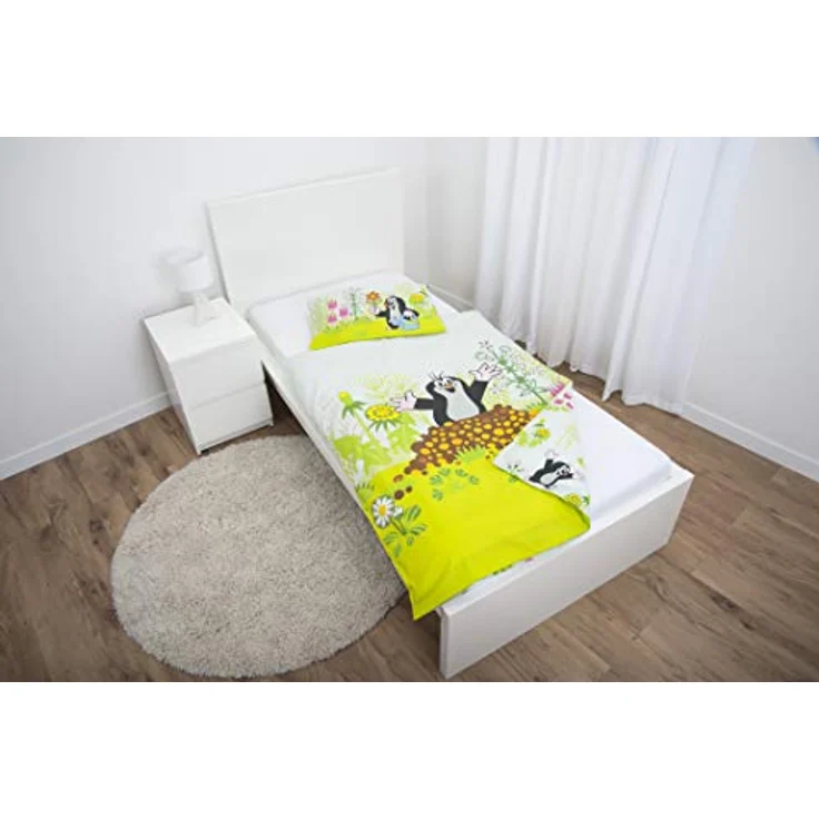 Herding DER KLEINE MAULWURF Kleinkinder-Bettwäsche-Set, Wendemotiv, Bettbezug , 2 Stück , 100 x 135 cm, Kopfkissenbezug 40 x 60 cm, Flanell/Biber – Bild 3