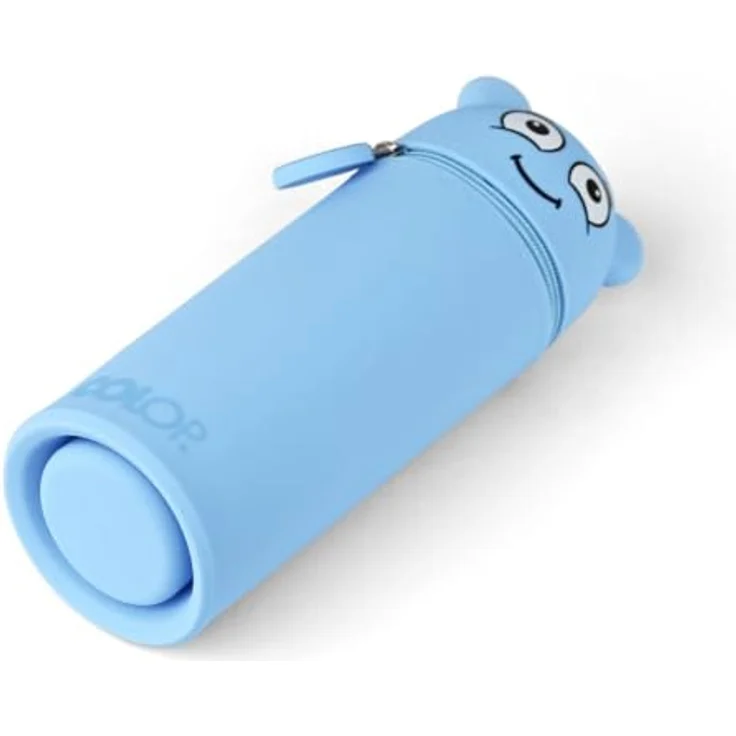 COLOP Federtasche Marky, 6.2 x 21.7 cm, trendiges Emoji-Design aus strapazierfähigem Silikon mit sicherem Reißverschluss – Bild 3