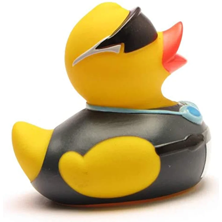Duckshop Badeente - personalisierbar, Iron Man Design, max. 10 Zeichen Wunschtext, 8 cm Vinyl – Bild 4