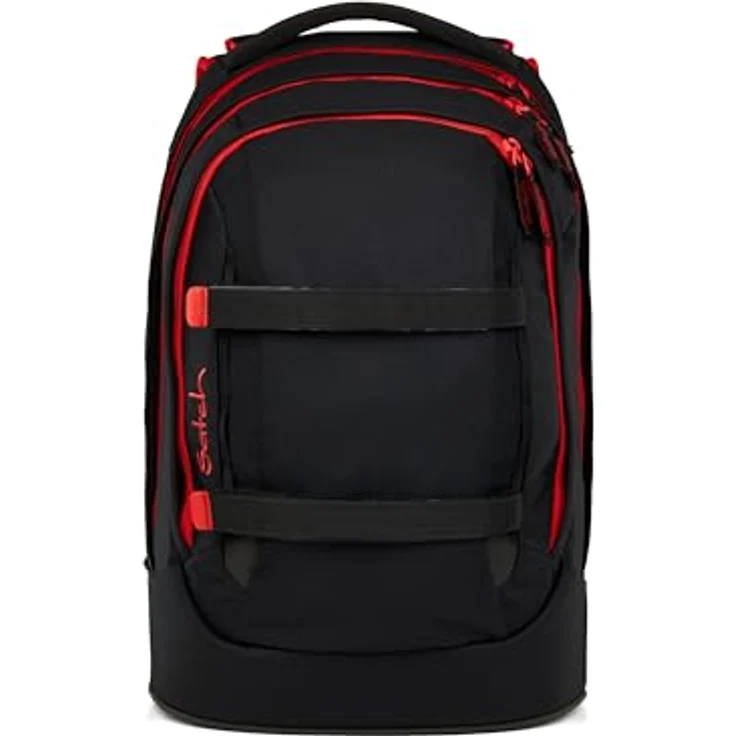 satch pack, ergonomischer Schulrucksack mit 30L Stauraum, standfest, individuell anpassbar, reflektierend, Fire Phantom - Schwarz