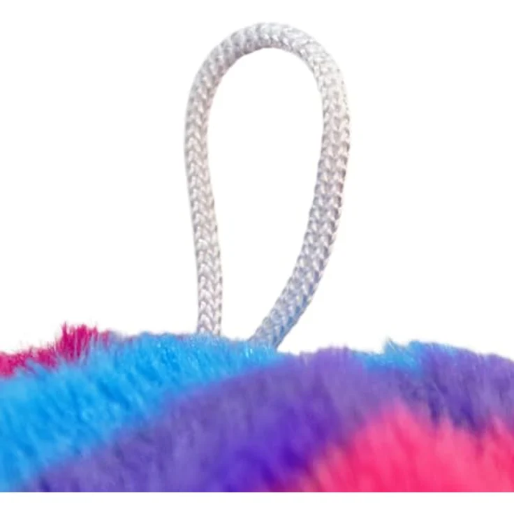 BEMIRO Regenbogen Lama Kuscheltier, 40 cm, Plüschtier mit Glitzeraugen und Aufhängeschlaufe, buntes Stofftier in Pastellfarben – Bild 3