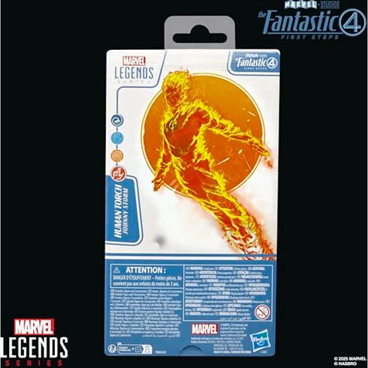Hasbro The Fantastic Four: First Steps Marvel Legends Actionfigur Human Torch, 15 cm, vollbeweglich mit 2 austauschbaren Händen – Bild 11