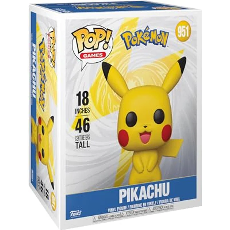 Funko POP! Mega: Pokemon - Pikachu - Vinyl-Sammelfigur - Geschenkidee - Offizielle Handelswaren - Premium Vinyl Material - Ideal für Pokemon Fans - 9,5 cm Höhe - Modellfigur Für Sammler Und Display – Bild 1