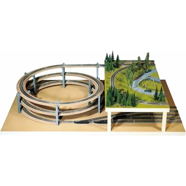 Noch Gleisw Grundk, 1-2 gleisig, 515 mm - Modellbau Schienen und Weichen, für H0 Modellierung, Einzel- oder Doppelbahn, von Noch – Bild 5
