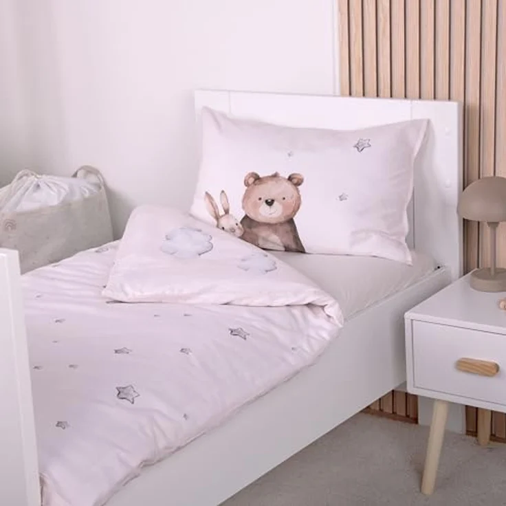 Herding babybest Bettwäsche Ballonfahrt, 100% Baumwolle/Renforcé, Beige – Bild 4