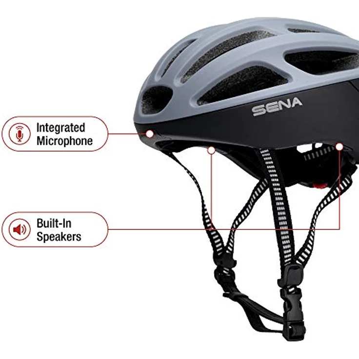 Sena R1 der Smarte Fahrradhelm (Matte Gray, M) – Bild 2