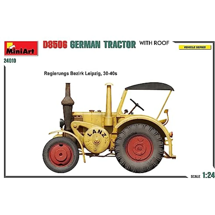 Mini Art 24010 1:24 Dt. Traktor D8506 m. Kabinendach - originalgetreue Nachbildung, Modellbau, Plastik Bausatz, Basteln, Hobby, Kleben, Modellbausatz, Zusammenbauen, unlackiert, MiniArt – Bild 4