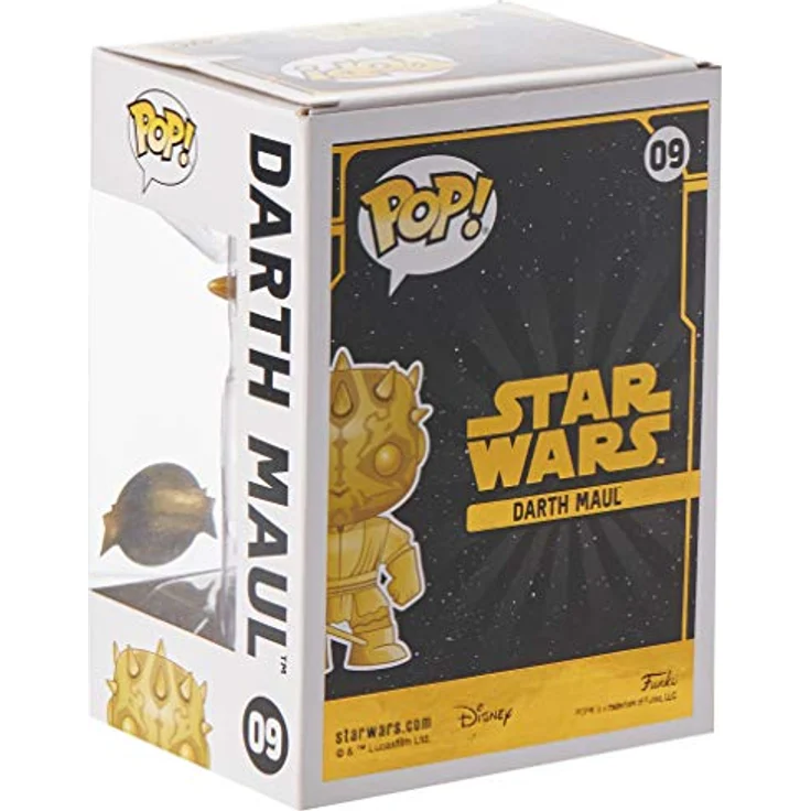 Funko Star Wars 43020 Funko Pop! Movies Gold Edition Darth Maul Vinyl Figur, 9cm, Gold Metallic Exclusive – Bild 3