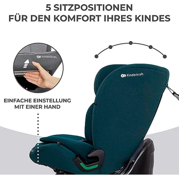 KinderKraft Oneto3, Kindersitz i-Size ECE R129, 76-150 cm, Side Protect und H-Guard System, komfortabler Sitz – Bild 9