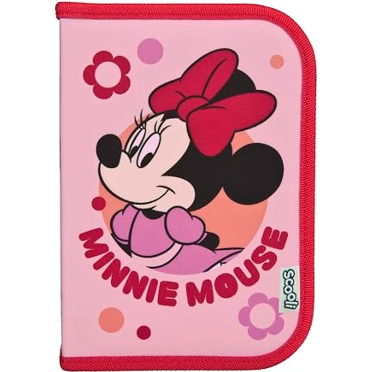 Scooli Gefülltes Schüleretui Minnie Mouse, 14 Buntstifte, 2 Bleistifte, umfangreiches Zubehör, ergonomisch und robust, ideal für Schule und Freizeit, ab 6 Jahren – Bild 1