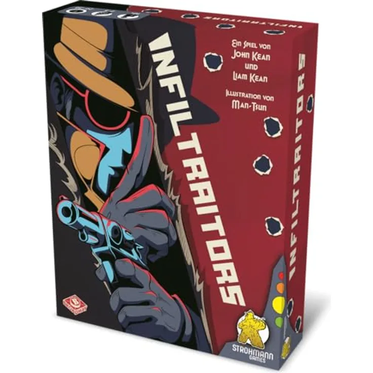 Strohmann Games Infiltraitors Familienspiel, Brettspiel für 2-5 Spieler, ab 10 Jahren, 20-30 Minuten Spielzeit, Deutsch, hochwertige Spielkomponenten