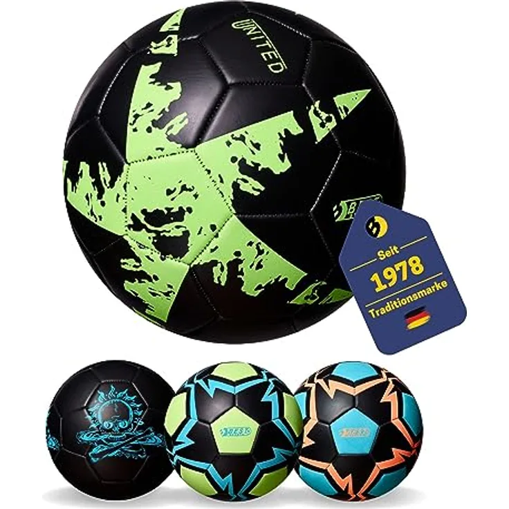 Best Sporting Glow In The Dark Fußball Größe 5 I leuchtender PVC Leuchtball für Kinder & Erwachsene