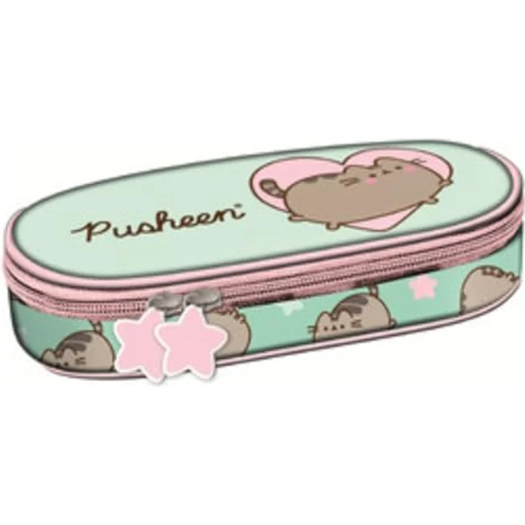Goldkids Schlampermäppchen Pusheen Motiv, 1-Fach Federtasche mit Reißverschluss, gefülltes Schüleretui ohne Inhalt, 23 × 10 × 6,5 cm – Bild 1
