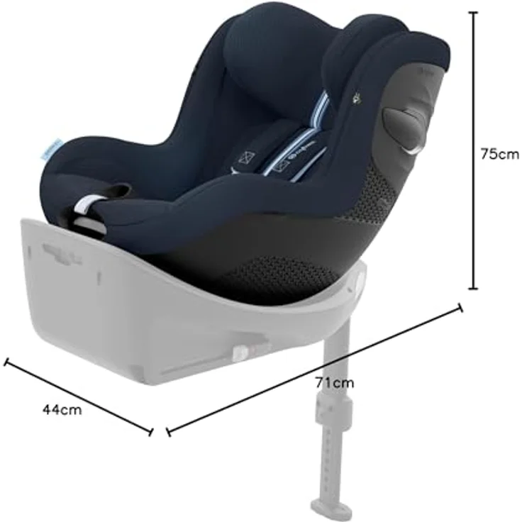 Cybex Sirona G I-Size Plus, Reboard Kindersitz für Kinder ab 61 cm bis 105 cm, Ocean Blue – Bild 12