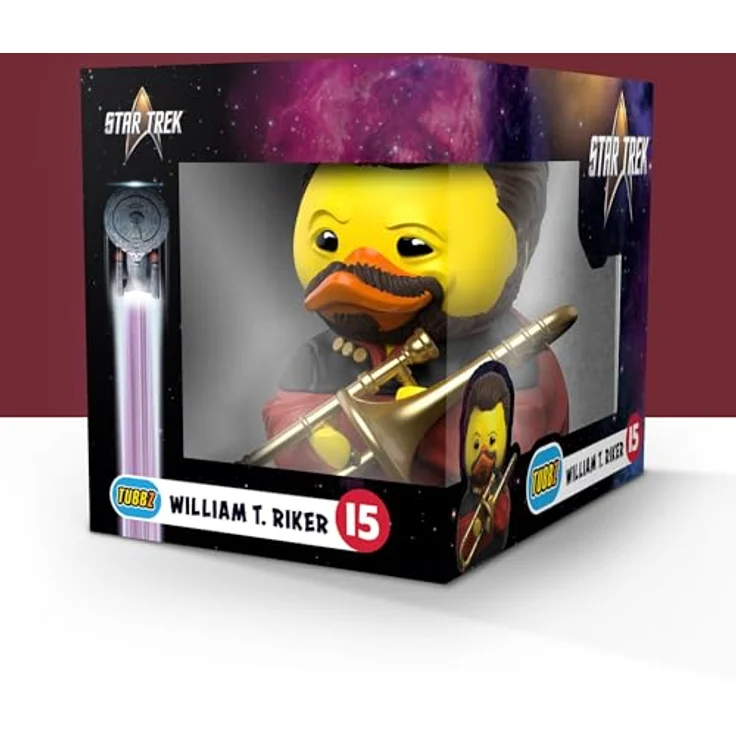 TUBBZ Sonderausgabe William T. Riker, Sammelbare Vinyl-Gummiente Figur, 9 cm groß, offizielles Star Trek Merchandise – Bild 3