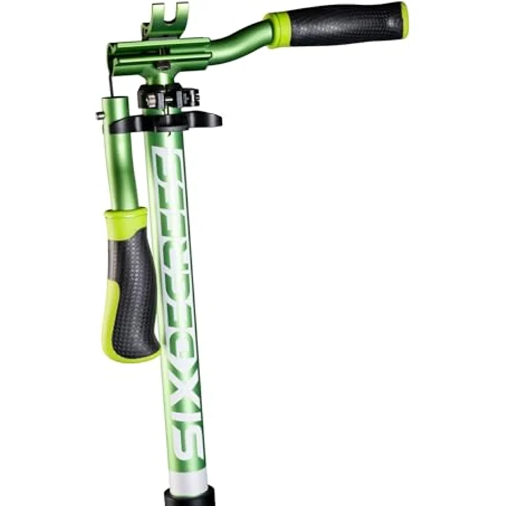 Six Degrees Kinderroller klappbare Fußbremse Grün/Schwarz, Aluminium Scooter Junior 180 mm – Bild 6