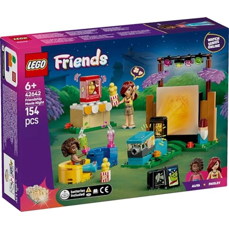 LEGO Friends 42642, Filmabend mit Freunden, 154-teiliges Set mit funktionierendem Projektor und Popcornmaschine für Kinder ab 6 Jahren – Bild 8