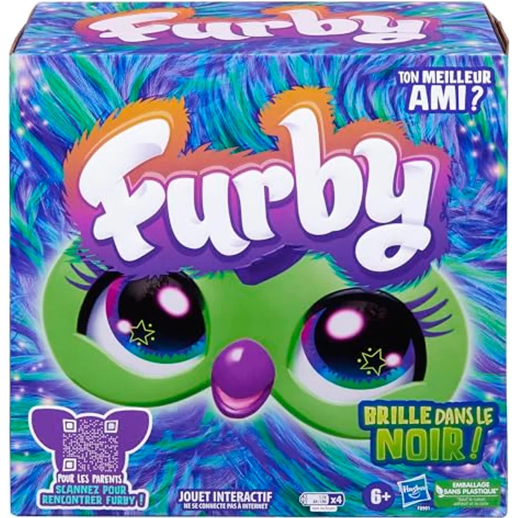 Furby Galaxie, interaktives Plüschtier, leuchtet im Dunkeln, französische Version, über 600 Antworten, reagiert auf Stimme, tanzend und synchronisierbar – Bild 3