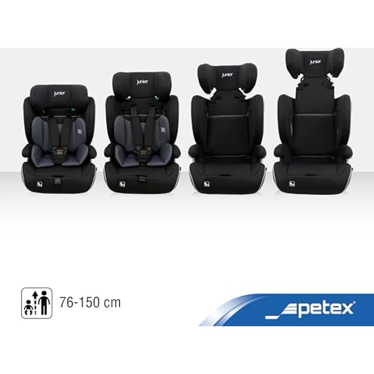 Petex Autokindersitz Supreme Plus mit Isofix, schwarz, ab 15 Monaten - 12 Jahren – Bild 5