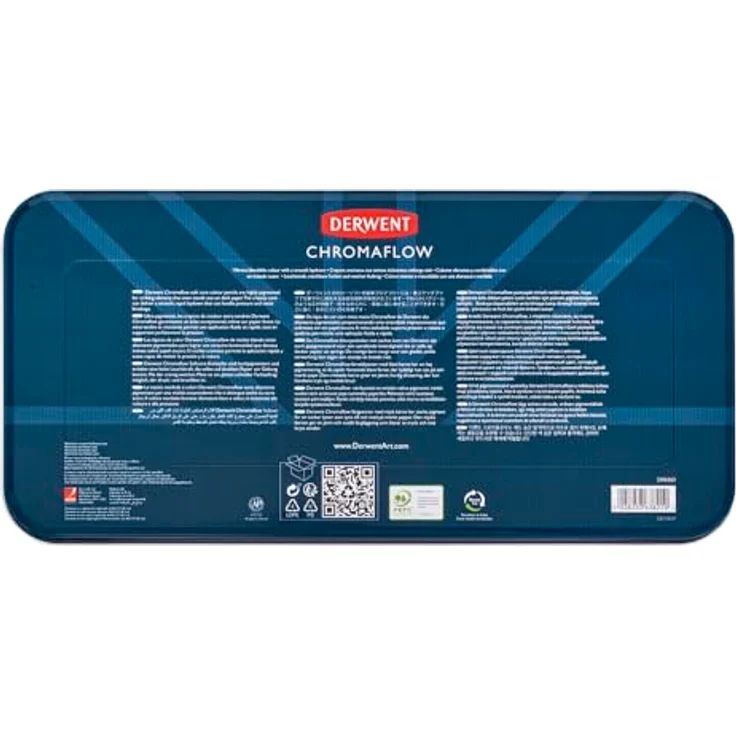 Derwent Chromaflow Buntstifte, 150 Stück in Dose, 3,5 mm runder Kern, Premium-Kernstärke, professionelle Qualität, 2306063, leuchtende Farben – Bild 3