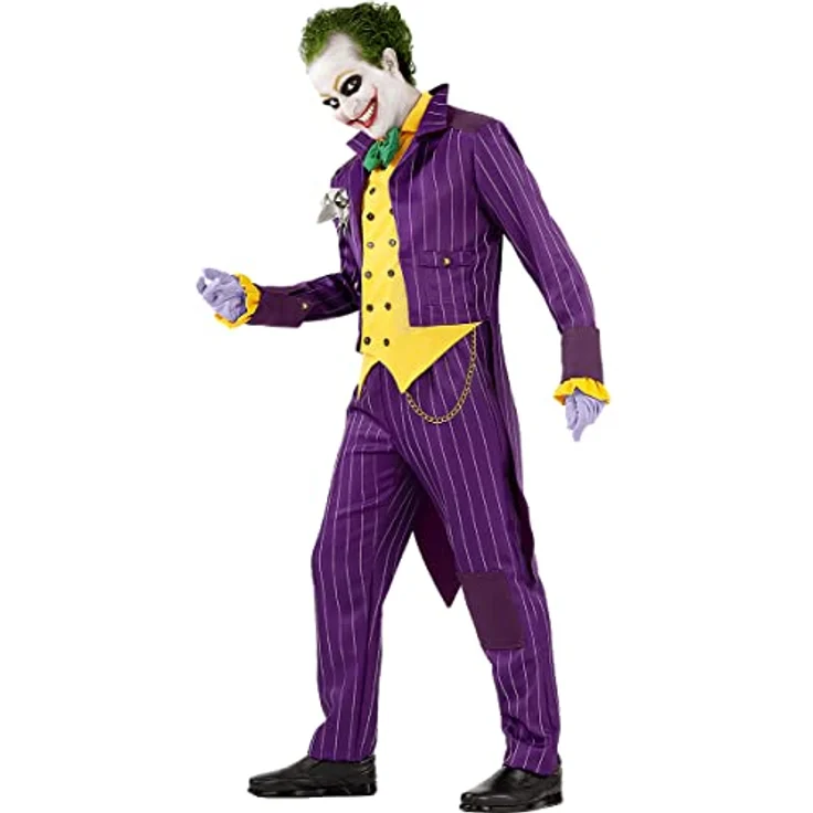Funidelia Joker Kostüm - Arkham City für Herren, Größe L, lila - Superhelden, DC Comics, Bösewicht - Kostüm für Erwachsene & Verkleidung für Partys, Karneval & Halloween – Bild 3