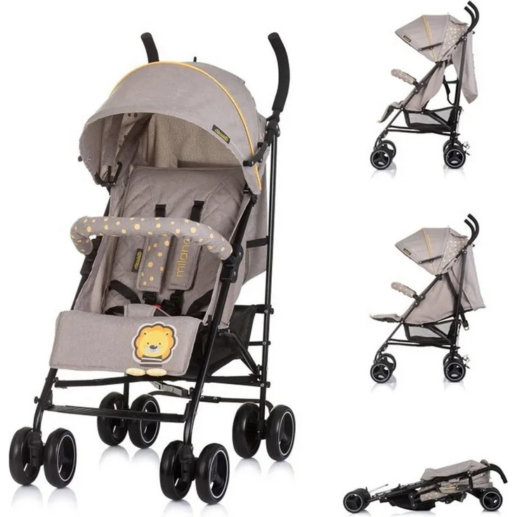 Chipolino Kinder-Buggy Kinderwagen Milano, Buggy bis 22 kg, Rückenlehne verstellbar, faltbar