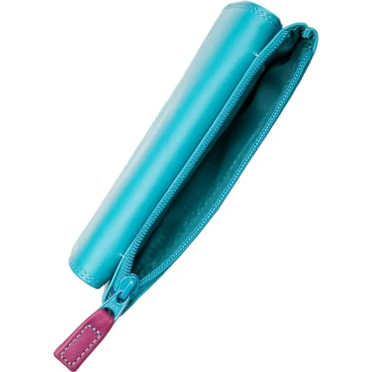 Mywalit Geldbörse, RFID Schutz aus 100% Leder, 14 cm, blau – Bild 4