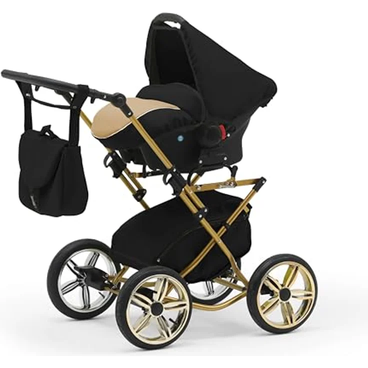 Elcar Kinderwagen Sorento Gold 4 in 1 inkl. Sportsitz und Autositz, 19 Farben verfügbar – Bild 4