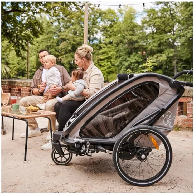 Hauck Fahrradkinderanhänger Bike N Walk Duo, für 2 Kinder, inkl. Deichsel – Bild 16