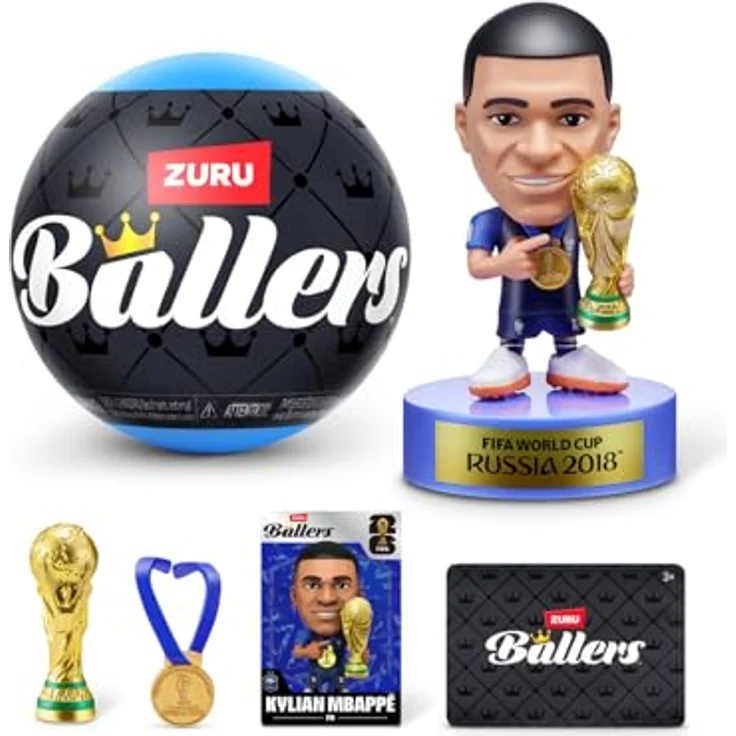 Zuru Ballers FIFA World Cup, Sammelfigur mit Fußball, Mini-Fußball und Sammelkarte, 1St. – Bild 4