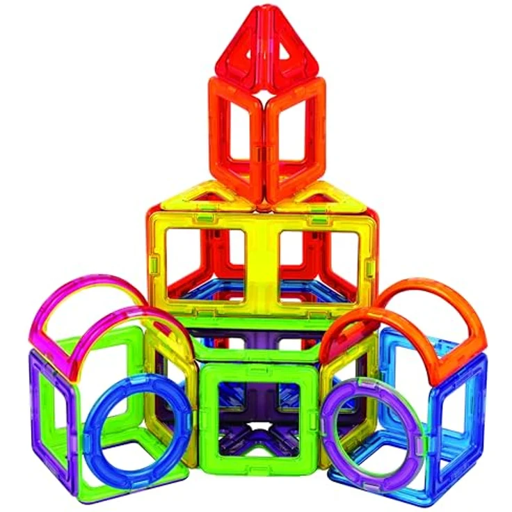 MAGFORMERS Basic 42 Set, Klemmbausteine mit interaktiven Spielfunktionen, tragbar – Bild 8