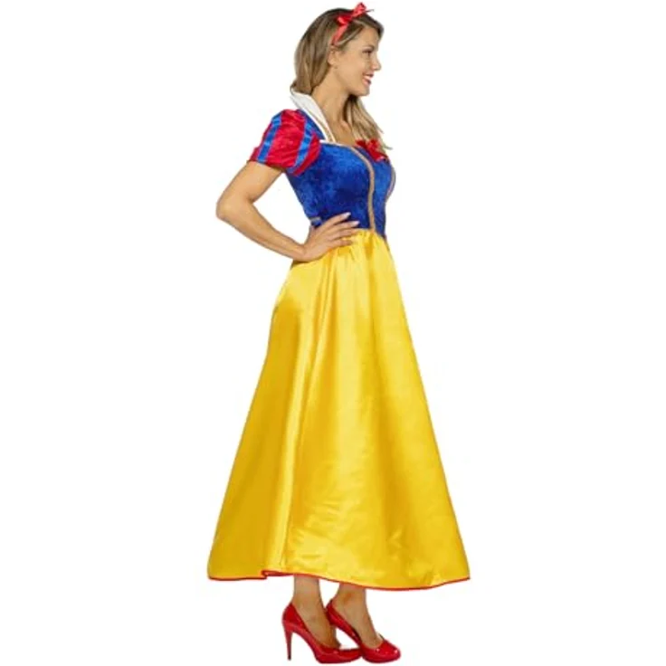 WILBERS & WILBERS 4841 Märchenprinzessin, elegantes kobaltblaues Kostümkleid mit glänzendem gelben Satinrock, Größe 52 – Bild 2