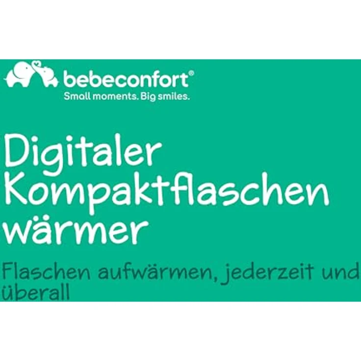 Bebeconfort Digitaler Kompaktflaschenwärmer, tragbarer Flaschenwärmer für unterwegs, leichte Bauweise mit Akku, digitale Temperaturregelung, kompatibel mit verschiedenen Flaschenadaptern – Bild 2