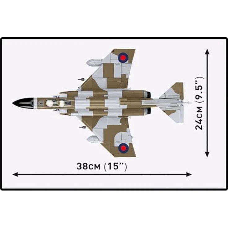 Cobi F-4M Phantom II, Klemmbausteinmodell mit 728 Teilen, britische Version der legendären RAF-Abfangjäger – Bild 5