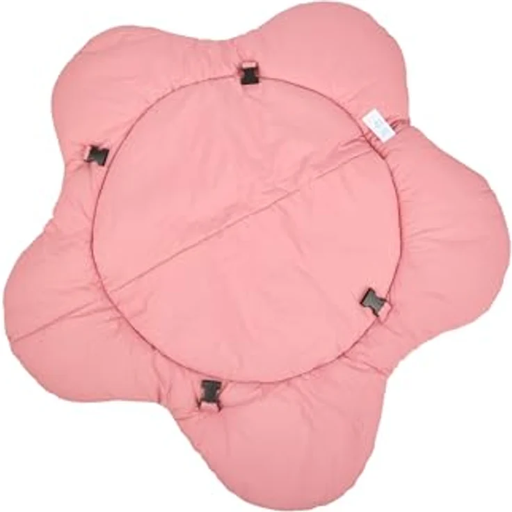 Sterntaler Spielbogen Hase Hanni, wattierte Activity Decke 96x96cm mit Rassel, Beißring & Spiegel, perlrosa – Bild 3