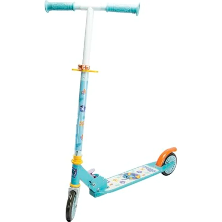 Smoby klappbarer Scooter Stitch, höhenverstellbarer Lenker und Reibungsbremse, 2 Räder, max. 50 kg, für Kinder ab 5 Jahren – Bild 1
