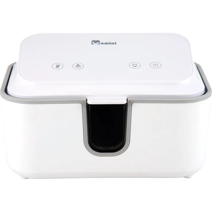 Momini WarmWipes, Sterilisator und Feuchttuchwärmer mit UV-Sterilisation und Touchpanel, weiß