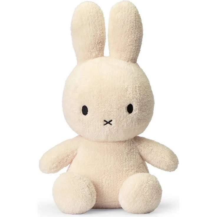Bon Ton Toys Miffy Terry Cream, Kuscheltier Hase im Dutch Design, 33 cm, Farbe creme