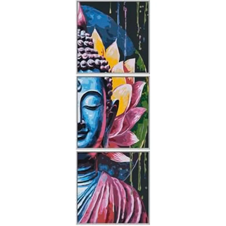 Schipper 609470916 Malen nach Zahlen, Buddha - Bilder malen für Erwachsene, 40 x 120 cm, inklusive Pinsel und Acrylfarben – Bild 3