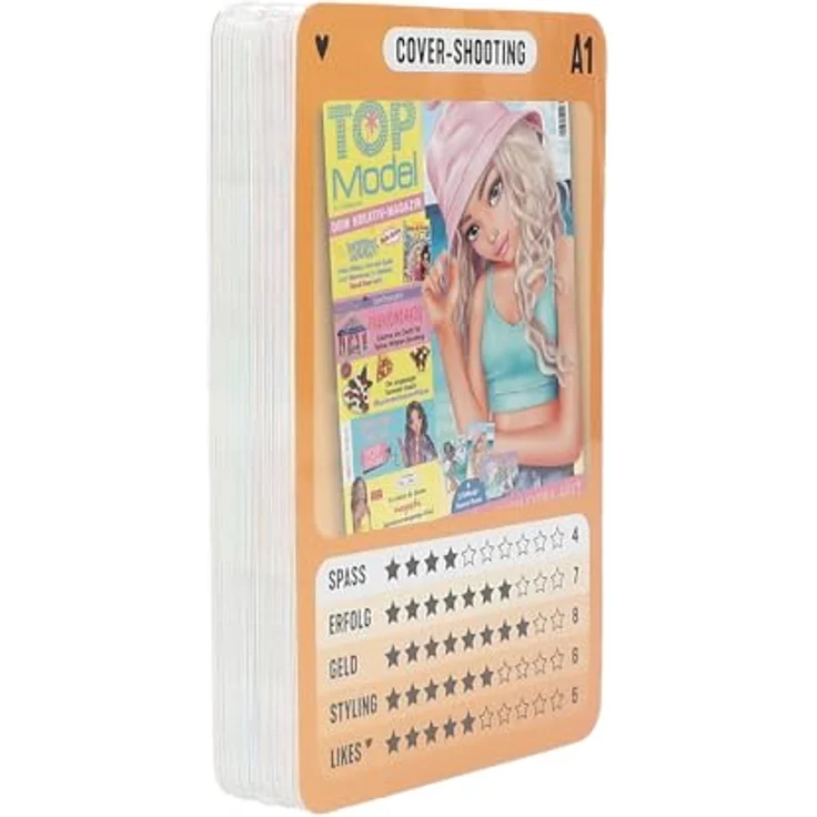 Depesche 12394 TOPModel Quartett Kartenspiel mit Model Motiven, 32 bunte Spielkarten und Spielanleitung, für 2 bis 3 Spieler – Bild 4
