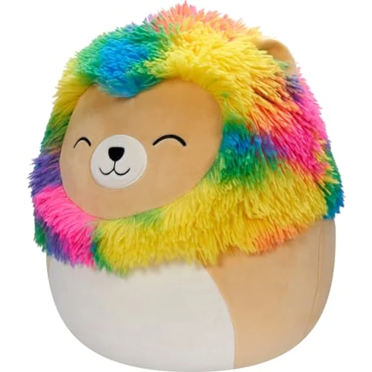 Jazwares SQCR02406 - Squishmallows Leonard, der Löwe, Plüschfigur, 30 cm, sanfter Beigeton mit regenbogenfarbener Mähne – Bild 4