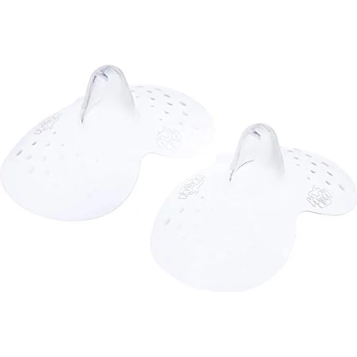 MAM Silikon-Bruststück, 2er Pack (Größe S, 17 mm), hautfreundliches Stillzubehör mit Sterilisierbox