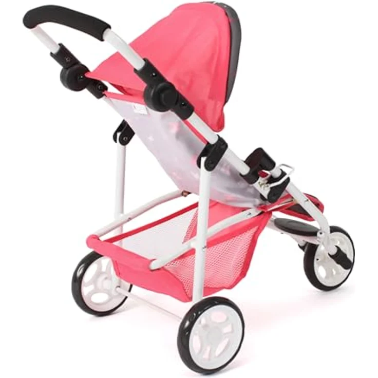 Bayer Chic 2000 Puppenbuggy Lola, Jogging-Buggy für Puppen bis 50 cm, Butterfly Koralle – Bild 3