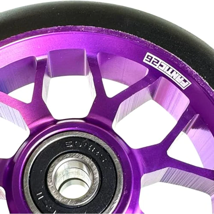 Fantic26 Stuntscooter Fantic26 Spy7 Stunt-Scooter Rolle 110mm Abec11 Lila/Pu Schwarz, Aluminium 6061-T6, ABEC-11 Kugellager – Bild 3